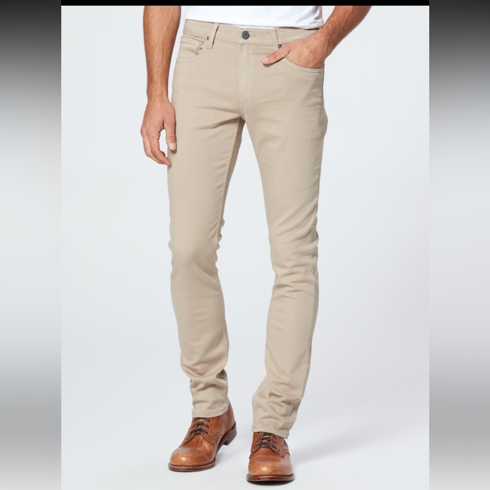 PAIGE LENNOX TOASTED ALMOND SLIM JEANS